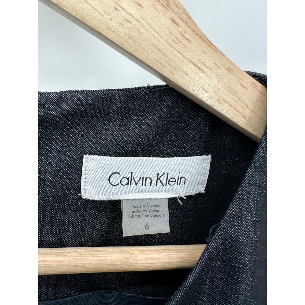 Calvin Klein Sleeveless Peplum Top Womens 6‎ Zip Front Career Blouse - Picture 4 of 8